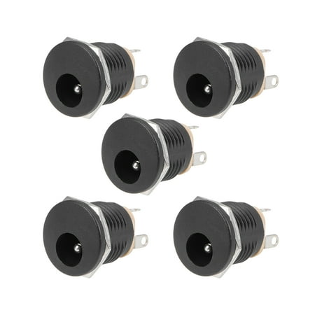 Uxcell 0.22  x0.08   DC Power Jack Female Panel Mount Connector Socket Black 5pcs price history on PriceWatchPro