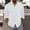 White, variant on wendunide long sleeve shirts for men Mens Fashion Casual Button Lapel Cotton Solid Color Pocket Long Sleeve Shirt Top Men Shirts Beige L