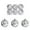 Silver, variant on 6-Pack 2-Inch Gold Glitter Wave Hollow Out Christmas Tree Ornaments Ball Set, Sparkling Holiday Decorations for Xmas Tree