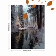 thumbnail image 3 of Winter Wonderland Forest Christmas Lights Canvas Print, Suitable for Living Room Bedroom Office Vacation Home Hotel, 3 of 8