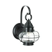 Norwell Lighting 1323-BL-CL Cottage Onion - One Light Outdoor Small Wall Mount, Glass Options: Clear Glass, Choose Finish: BL: Black