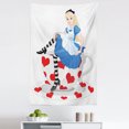 thumbnail image 1 of Colorful Tapestry, Girl Sitting on a Tea Cup Heart Shape Character Fantasy Tale, Fabric Wall Hanging Decor for Bedroom Living Room Dorm, 5 Sizes, Multicolor, by Ambesonne, 1 of 1