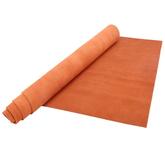 Soft Suede Leather Skin Square for Craft Hobby DIY Gift Leather Pieces 1.5MM  / Orange