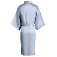thumbnail image 5 of Women's Satin Kimono Robe Luxe Bridal Dressing Gown Soft Bathrobe Elegant V Neck Silk Kimono with Adjustable Belt for Spa Wedding, 5 of 5
