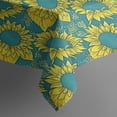 thumbnail image 4 of Blue Yellow Sunflower Pattern Rectangle Tablecloth 60"x120",Waterproof Polyester Rectangle Table Cloth, Wipeable Spillproof Polyester Tablecloth for Dining, Camping, Indoor and Outdoor, 4 of 6