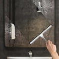 thumbnail image 4 of czcpp-All-Purpose Stainless Steel Shower Squeegee for Shower Doors with 2 Adhesive Hooks, Bathroom Cleaner Tool Household Window Mirror Squeegee for Home Cleaning, Glass Door, Tile Wall, Car, 12 Inch, 4 of 4