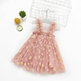 thumbnail image 2 of Zwiiyzr Summer Lovely Baby Girls Layered Tulle Toddler Princess Twirl Spaghetti Strap Dress Cami Tutu Sweet Sleeveless Flowers Printed Lace Sundress for 1-5 Years Baby Clothes Pink, 2 of 4
