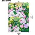 thumbnail image 2 of FMSHPON White Flower Green Fruit Clipboard Hardboard Wood Nursing Clip Board and Pull for Standard A4 Letter 13x9 inches, 2 of 7