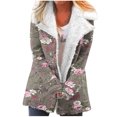 thumbnail image 2 of Puntoco Abrigo Mujer Halloween Impreso Moda Manga Larga Bolsillo Compuesto Felpa Botón Abrigo Manga Larga Sin Sombrero Casual Abrigo/Chaqueta Liquidación Puntoco Puntoco-1, 2 of 5