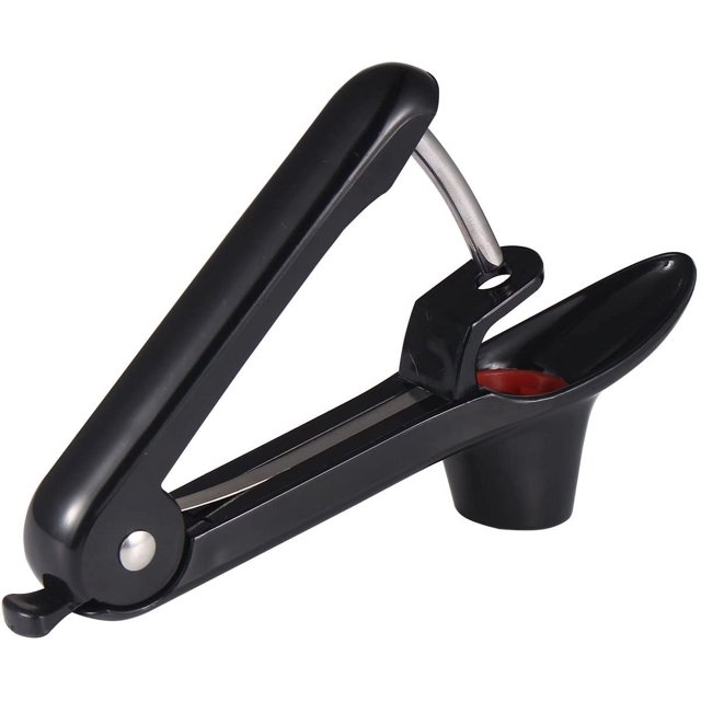 Deshuesador de cerezas, deshuesador de cerezas con soporte de silicona suave y eje de acero inoxidable, deshuesador de frutas para hacer mermelada de cereza, gelatina, cocinar (negro) brillar Electrónica