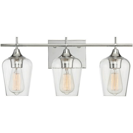 

Bathroom Vanity 3 Light With Polished Chrome Finished E Bulbs 21 inch 300 Watts