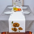 thumbnail image 3 of Flower Poppy White Table Runner Home Wedding Decor Table Flag Mat Table Centerpieces Decoration Party Dining Long Tablecloth, 3 of 6
