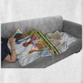 thumbnail image 6 of Las Vegas Soft Flannel Fleece Blanket, Cartoonish Skyline of Nevada City in the Afternoon Modern Buildings Architecture, Cozy Plush for Indoor and Outdoor Use, 70" x 90", Multicolor, by Ambesonne, 6 of 6