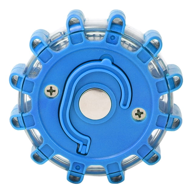 Base Magnétique LED Lumière d'Avertissement, Pratique à Utiliser Lumière de Balise Ronde, Plastique pour Voitures, Motos Camping, Randonnée, Exploration