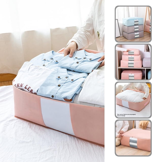 Quilt Storage Bags Dustproof Foldable Non Woven Fabric Breathable Thicken Clothes Organizer for Home