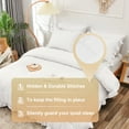 thumbnail image 4 of LUCKYBULL White Double Ruffle Comforter Set Queen Size (90x90 Inch), 3 Pcs Farmhouse Vintage Comforter Set (1 Ruffled Comforter and 2 Pillowcase), Rustic All Season Down Alternative Bedding Set, 4 of 7