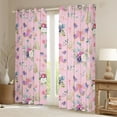 thumbnail image 2 of jejeloiu Kawaii Flying Butterfly Curtains Pack of 2 (42x84 Each),Cute Rustic Floral Curtains Blackout,Pink Flower Bedroom Curtains For Girls,Microfiber Bedroom Decor, 2 of 6