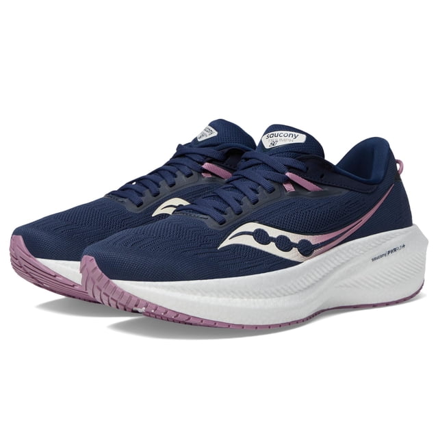 Zapatillas Saucony Triumph 21 Mujer Azul Marino Orquídea Talle 11