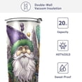 thumbnail image 4 of SKYSONIC Mardi Gras Tumbler Stainless Steel Double Wall Vacuum Reusable Insulated Mug with Straw and Built-in Coaste for Cold and Hot Beverages, 12oz, 4 of 7