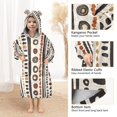 thumbnail image 3 of FORMRS Wearable Blanket Hoodie with Sleeves for Kids Cozy Flannel Sweatshirt, Black Abstract Dots, 3 of 7