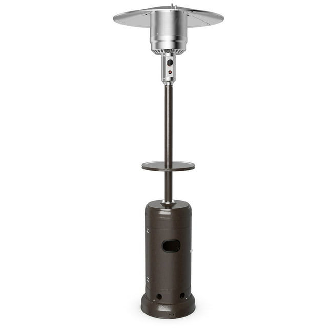 Costway Chauffage de Patio Extérieur 48,000BTU avec Roues et Étagère sur Pied