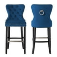 WestinTrends 29" Wordford Velvet Counter Stools, Wingback Tufted Button