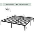 thumbnail image 6 of HOSSLLY 14'' Innovative Metal Platform Bed Frame, King,Black, 6 of 7