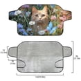 thumbnail image 5 of Xoenoiee Cat Butterfly Daisy Flower Print Windshield Cover for Ice and Snow, Waterproof Sunshade Dustproof Car Windshield Cover Winter Car Accessories, Windshield Snow Cover for SUV, Truck, 5 of 7