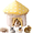 Small, variant on Guinea Pig Hideout, Cute Mushroom Shaped Bunny Hideout, Warm Guinea Pig Cave Soft Fleece Rabbit Bed Washable Small Animal Tent for Hamster, Chinchilla, Ferret, and Other Small Pets