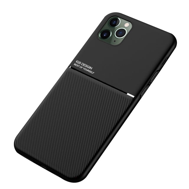 TureClos Phone Shockproof Cover Mobile Phone Non-slip TPU Soft Case Guard, Replacement for iPhone 11 Pro Max, Black