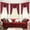 Burgundy, variant on Premium Velvet Valance Curtains for Living Room, Super Soft Waterfall Valance with Tassels for Windows, Burgundy Red Swag for Bedroom, 41-Inch Wide