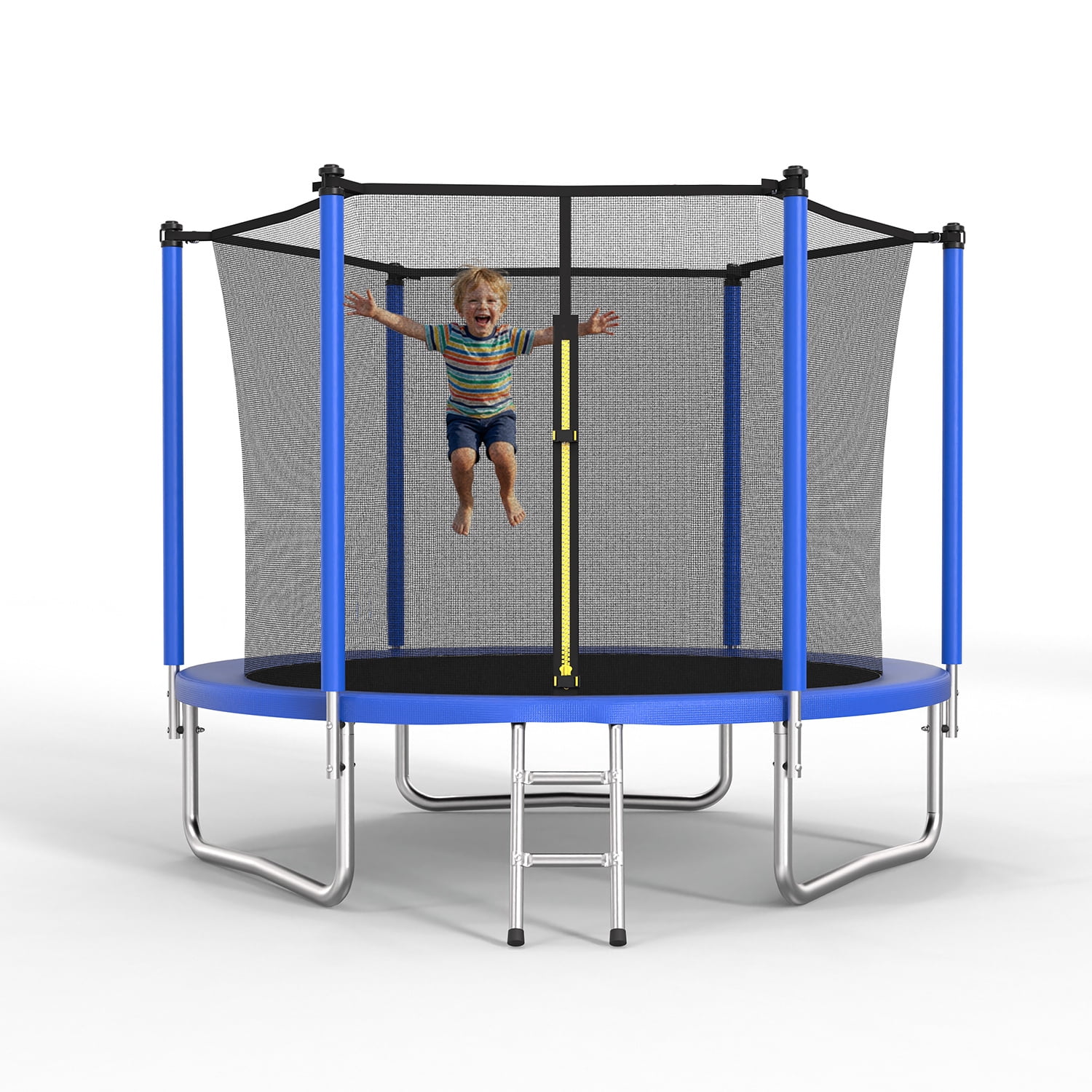 Alvantor Trampoline 8ft Trampolines for Kids with Enclosure Net Blue