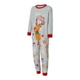thumbnail image 3 of Elippeo Family Matching Christmas Pajamas, Baby Romper/Pet Clothes/Letter Snowflake Elk Print Long Sleeve Tops and Pants Sleepwear Set, 3 of 10
