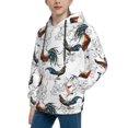 thumbnail image 2 of Haiem Cool Chicken Pattern Boys Hoodie, Youth Pullover Hooded Sweatshirt, Kangaroo Pocket Hoodie for Kids Girls -Medium, 2 of 6