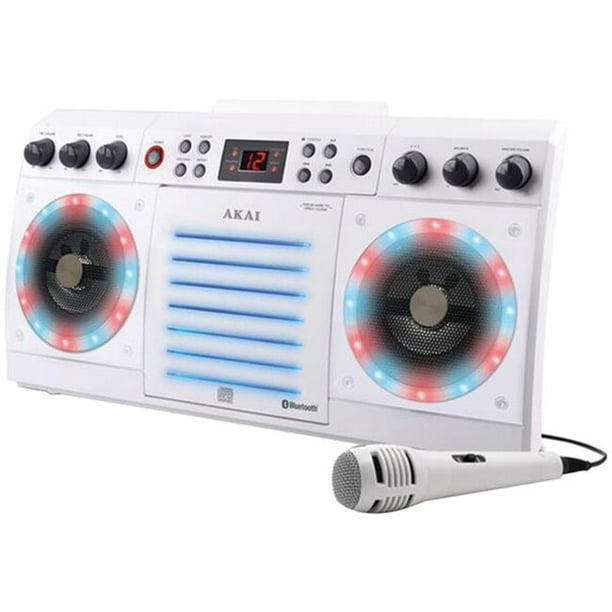 Akai KS303W-BT CD Plus G Systèmes de Karaoké Bluetooth&44; Noir