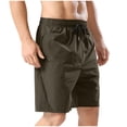 thumbnail image 4 of Antinious Men Solid Breathable Drawstring Fitness Half Shorts Pants, 4 of 5