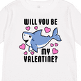 thumbnail image 4 of Inktastic Will You Be My Valentine with Cute Shark and Hearts Boys or Girls Long Sleeve Toddler T-Shirt, 4 of 5