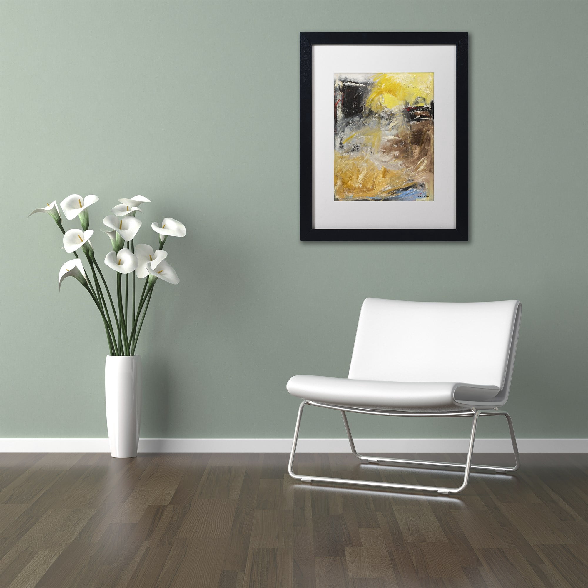 "Minh'alma" Canvas Art by Joarez, White Matte, Black Frame