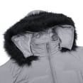 thumbnail image 6 of Warm Insulated Winter Coat Mid-length Jacket Winter Down Coat with Removabler Hood, Water Repellent, Windproof, 6 of 10