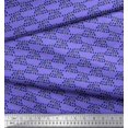 thumbnail image 2 of Soimoi Polyester Crepe Fabric Cross Sign & Triangle Geometric Print Sewing Fabric Yard 52 Inch Wide, 2 of 3