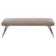 thumbnail image 4 of 57.75" Modern Dining Bench – Hairpin Legs – Foam-Padded Seat – Space-Saving Design – Eucalyptus Frame – 19.5" Height, 4 of 8