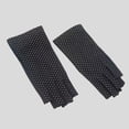 thumbnail image 5 of COMVALUE Women Driving Gloves Sun UV Protection Summer Outdoor Hiking UPF 50+ Glove Touchscreen Half-finger Glove (Black, One Size), 5 of 5