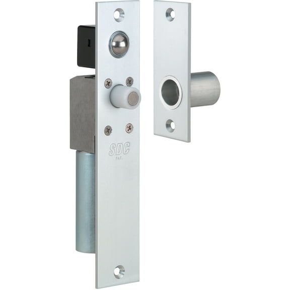SDC FS23MIV Spacesaver Mortise Bolt Lock Dual Failsafe 12/24VDC Satin Aluminum Clear Anodized