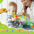 thumbnail image 4 of AmzDoer Fidget Popper Sensory Toys, 3PC Caterpillar/Bus/Crocodile Pop it Fidget Toys Airplane Travel Toys for Toddlers 1-3 Year Girls Boys, 4 of 5