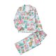 thumbnail image 4 of Puyaiuu Women 2 Piece Christmas Satin Pajama Set Cute Print Long Shirt Loose Shorts Matching Set Loungewear Gift, 4 of 5