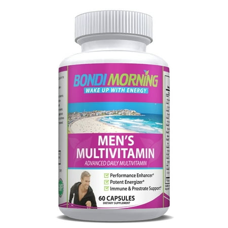 Men's Multivitamin Capsules - Performance Enhancer & Energizer NonGMO Advanced Daily Dietary Supplement - Vitamins, Minerals, Antioxidants & Herbs - 60