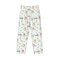 thumbnail image 6 of Uemuo Cartoon House Pattern Men's Wide Leg Palazzo Lounge Pants with Pockets Light Weight Loose Comfy Casual Pajama Pants-XX-Large, 6 of 9