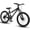 Black, variant on 24 Inch Mountain Bike for Teenager, 7 Speed Mountain Bicycle with Front Suspension, Front Disc Brake and Rear V-Brake, Carbon Steel Frame Outdoor Cycling City Bike, Blue