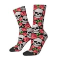 thumbnail image 2 of Uemuo Skull and Roses Pattern Women's Crew Socks, Soft Durable Breathable Moisture-Wicking with Odor Control Cotton socks, 2 of 9