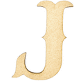 thumbnail image 1 of Krafty Supply 3" Tall MDF Letter J |1/8" Thick | Western Railroad | Wooden Letters | Craft Alphabet, 1 of 5